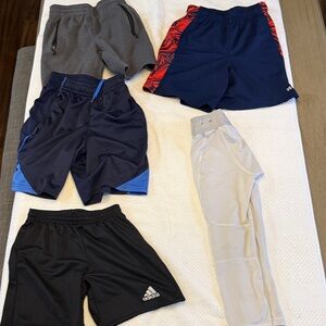 adidas Youth Sport Collection Shorts Bundle - Navy, Gray, Black